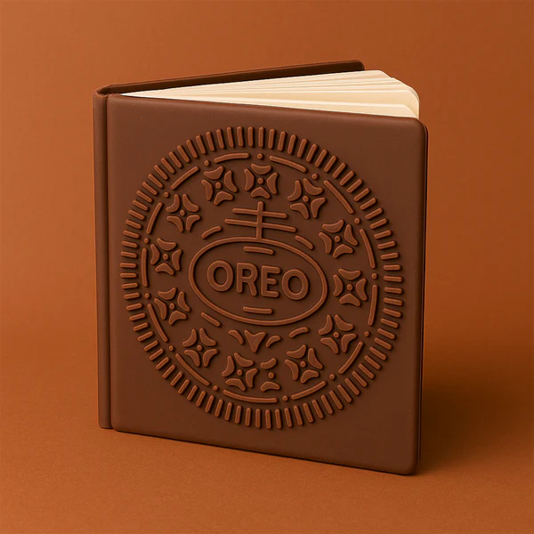 oreo chocolate scented notebook