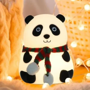 cute panda led night lamp with touch control