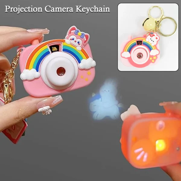 projective camera keychain – fun rainbow image projector